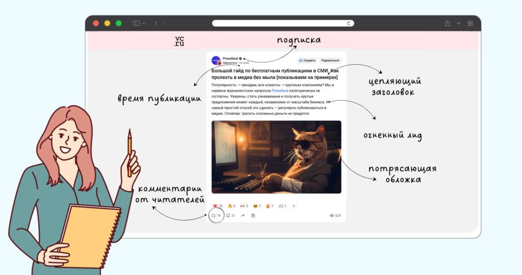 Фишки работы с VC.ru от успешных авторов