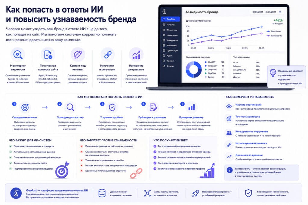 Как попасть в ответы ИИ и увеличить узнаваемость бренда