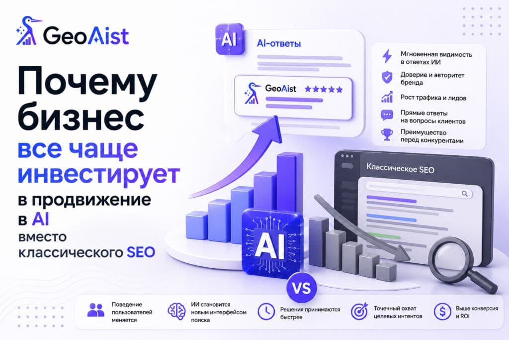 Почему бизнес все чаще инвестирует в продвижение в AI вместо классического SEO