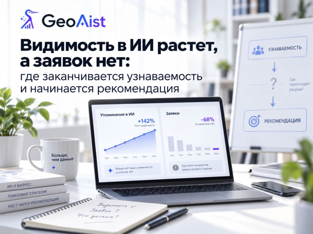 AI-видимость растет, а заявок нет: где заканчивается узнаваемость и начинается рекомендация