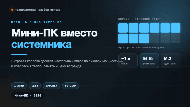 Мини-ПК в 2026 году: в каких случаях компактный корпус заменит системный блок